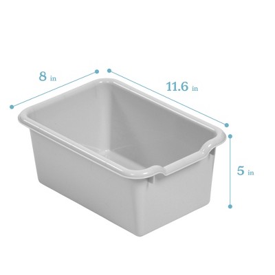 ECR4Kids Stackable Multicolor Plastic Storage Bins for Kids, 10-Piece