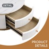 Modern 2 Pieces White Round Nesting Coffee Table with Drawers in 27.6'' - Leovsnove - 4 of 4