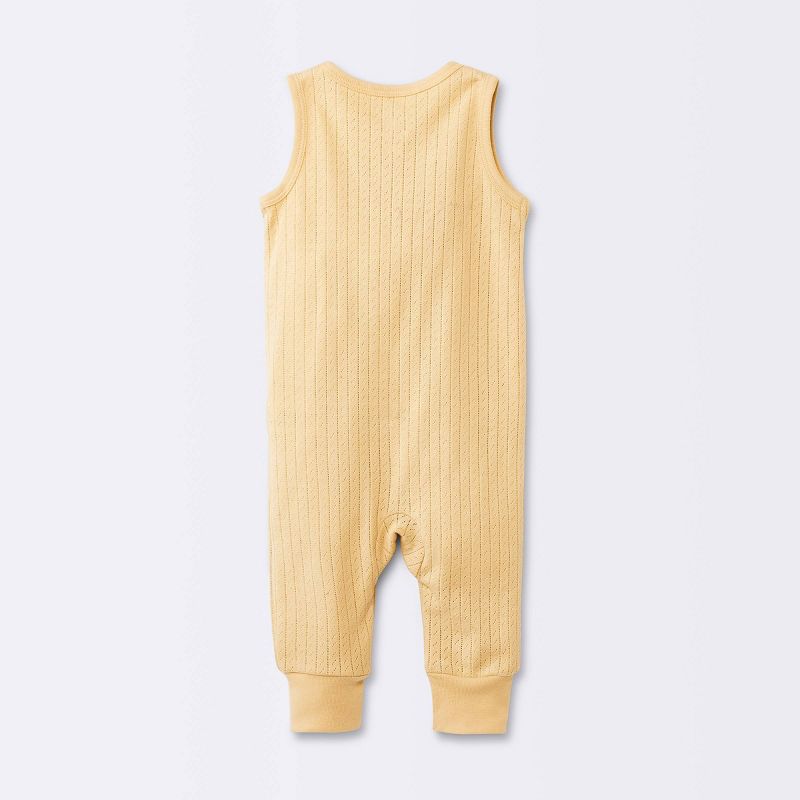 Baby Pointelle Romper with Hat - Cloud Island™ Yellow, 3 of 6