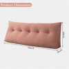 Bekrvio Multiple Sizes Headboard Pillow Wedge Reading Support Backrest Cushion with Pocket & Removable Cover for Bed Sofa Daybed - 3 of 4