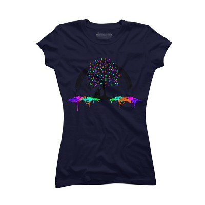Junior's Design By Humans Melting Colors Parasite By Tobiasfonseca T-Shirt