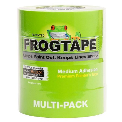 FrogTape 1.41"x60yd 4pk Multi Surface Painting Tape Green