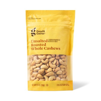 Unsalted Roasted Whole Cashews - 9.5oz - Good & Gather™ : Target