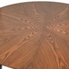 Jonas Round Dining Table Light Walnut/Black - Buylateral: Mid-Century, Sunburst Design, Seats 4 - 4 of 4
