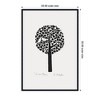 Kate & Laurel All Things Decor 23"x33" Sylvie Black and White Love Tree Linocut Framed Canvas by Giuliana Lazzerini - 2 of 4