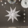 TopComfy Decorative Object Handmade Paper Star Elegant Holiday Decor for Festive Spaces, White, 23.6"*1"*23.6" - 2 of 4