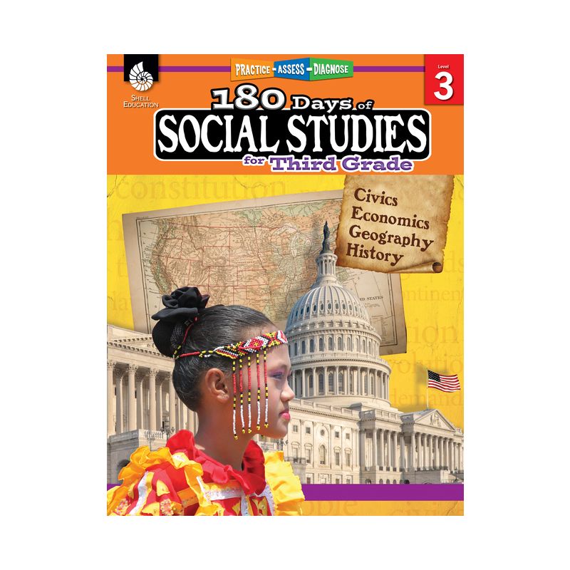 180 Days of Social Studies for Third Grade - (180 Days of Practice) by  Terri McNamara (Paperback), 1 of 2