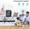 Panergy Window Fan,Small Box Fan with 3 Powerful Speed & 4 Timer Setting,12 inch Portable Table fan, 270° Pivoting Quiet Square Fan - 2 of 4