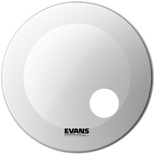 EVANS EQ3 Coated White Resonant Bass Drum Head 24 in. - 1 of 4