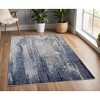 HomeRoots 4' X 6' Ivory and Blue Abstract Power Loom Distressed Non Skid Area Rug - 2 of 3