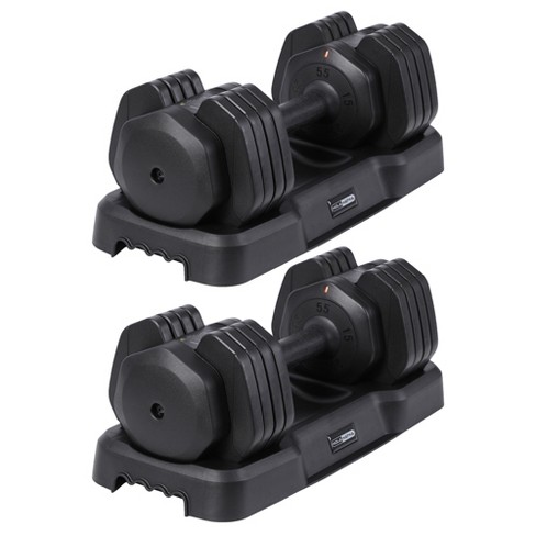 HolaHatha 2, 3, and 5 Pound Neoprene Dumbbell Free Weight Set with Rack 