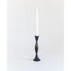 Slickblue Hand Forged Iron Taper Candle Holders, Black or Brass Finish Metal Stands in Small and Large Sizes - 3 of 4