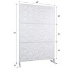 Grungis Matrix Metal Decorative Patio Screens,Freestanding Decorative Privacy Screen with Striped Rhombus Pattern for Balcony,76" H×48" W - 2 of 4