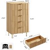 Fluted 5 Drawer Dresser for Bedroom,48''Modern Chest of Drawers with Deep Drawers,Sturdy and Stable Wooden Storage Cabinet for Living Room,Hallway - 2 of 4
