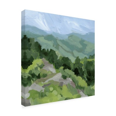 Victoria Barnes Green Valley Landscape Canvas Art with Wood Frame