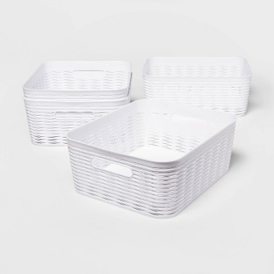Set of 4 Medium Storage Baskets White - Room Essentials™