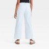 Girls' Mid-Rise Patch Pocket Wide Leg Jeans - Cat & Jack™ Light Wash - 2 of 3