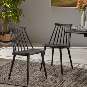 CENGHU Farmhouse Spindle Back Dining Chairs, Set of 2, Accent Chairs for Kitchen, Living Room - 1 of 4
