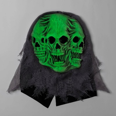 Adult Glow in the Dark Triple Ghoul Halloween Costume Mask - Hyde & EEK! Boutique™