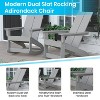 Emma and Oliver Set of 2 Harmon Modern All-Weather Poly Resin Adirondack Rocking Chairs with Side Table for Outdoor Use - image 4 of 4