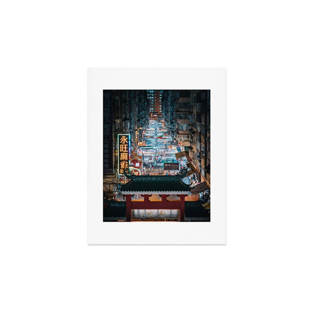 Photos - Other Decoration Deny Designs 11"x14" Tristan Zhou Hong Kong Market Street Unframed Art Print: Matte Finish, Cardstock Paper, Digital Abstrac