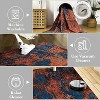 2'x6' Large Modern Abstract Rug, Machine Washable, Non-Slip, Stain Resistant, Ideal for Living Room, Dining, Office, Bedroom, Blue/Red - 2 of 4