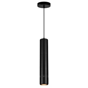 CWI Lighting Stowe LED Down Mini Pendant With Black Finish - 1 of 4