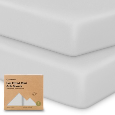 KeaBabies 2-Pack Isla Mini Crib Sheets, Pack and Play Sheets Fitted, Pack N Play Sheets, Fitted Crib Sheet