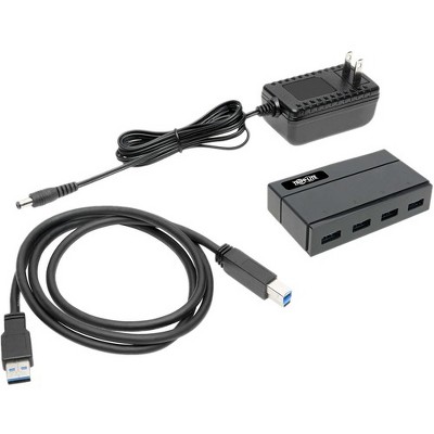 Tripp Lite USB 3.0 SuperSpeed Hub 4-Port for Data and USB Charging - USB-A, BC 1.2, 2.4A - USB Type B - External - 4 USB Port(s) - 4 USB 3.0 Port(s)