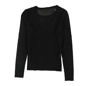 bar III Womens Contrast Neck Knit Sweater - 1 of 2