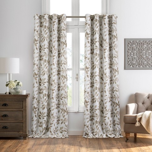 Avalon Botanical Print Blackout Window Curtain Panel 52 X 95