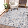 Area Rug for Dining Bedroom, Machine Washable, Carpet Non-Slip Low Pile Stain-Resistant Distressed Bistro Area Rug for Living Room Office - 3 of 4