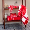 Yorkshire Home 6pc Striped Bath Towel Set Red : Microfiber, Machine Washable, Non-Slip Backing - 2 of 4