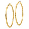 Black Bow Jewelry 3 x 60mm Polished 14k Yellow Gold X-Large Twisted Round Hoop Earrings - 2 of 4