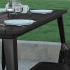 Emma and Oliver Indoor/Outdoor Dining Table with Umbrella Hole, 30" x 60" Rectangular All Weather Poly Resin Top and Black Steel Base - 4 of 4