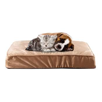 Pet Adobe Orthopedic Pet Bed With Egg Crate Memory Foam Cushion - Tan