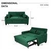 RIOSKEYS Extra-large Fabric Sofa Bed - 61-inch 2-in-1 Double Sofa with Storage Bag, Adjustable Backrest and Cushions for Living Rooms - 3 of 4