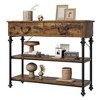 Console Table with 2 Drawers – Narrow Entryway Table with Storage Shelves, Small Foyer & Hallway Sofa Table for Living Room - 2 of 4