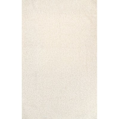 Soft Shaggy 5' x 8' White Synthetic Sheepskin Washable Rug