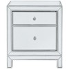 Elegant Lighting  Nightstand 1 door 21in. W x 14in. D x 24in. H in antique silver paint - 4 of 4