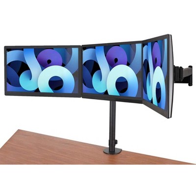 Stand Up Desk Store Universal Fit Fully Adjustable Swing Arm Clamp-On Desk Table Monitor Mount