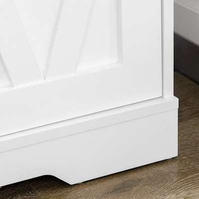 White Farmhouse Tall Kitchen Pantry Storage Cabinet with Doors and Shelves