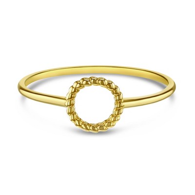 Twisted Open Circle 14k Gold Ring - In Season Jewelry