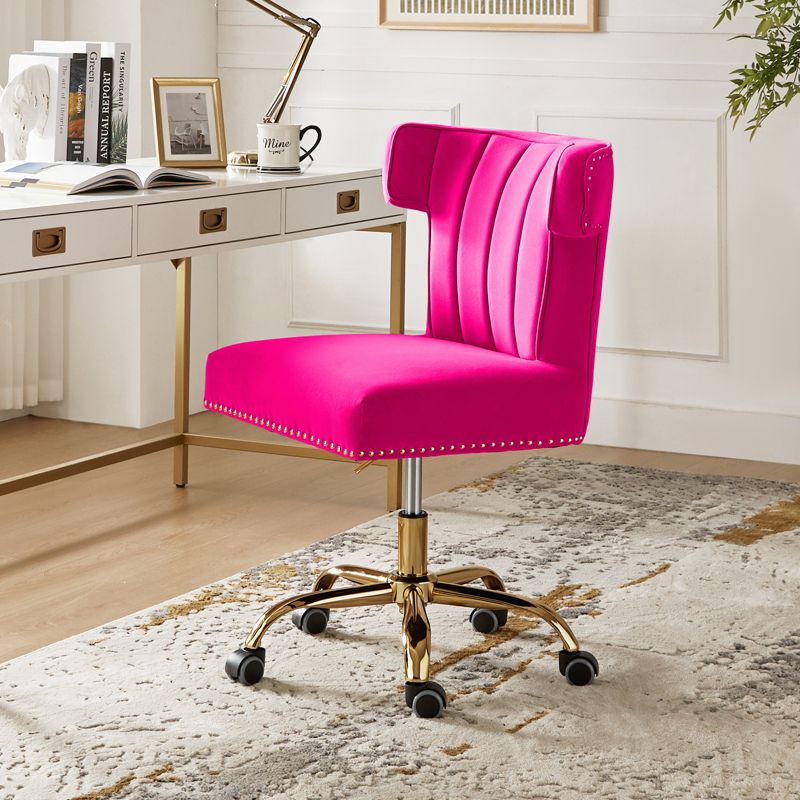 Puvis Upholstered Task Desk Chair Adjustable Swivel Home Office Chair  | Karat Home, 5 of 12