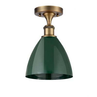 Plymouth Dome - 1 Light Semi-Flush Mount In Industrial Style-11.25 Inches Tall and 7.5 Inches Wide