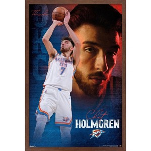 Trends International NBA Oklahoma City Thunder - Chet Holmgren 25 Framed Wall Poster Prints - 1 of 4