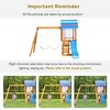 Ridstar 3 in 1 Children's Wooden Outdoor Swing Set with Slide, 2 Swings & Climber For Garden, Backyard & Playground-Blue - 4 of 4