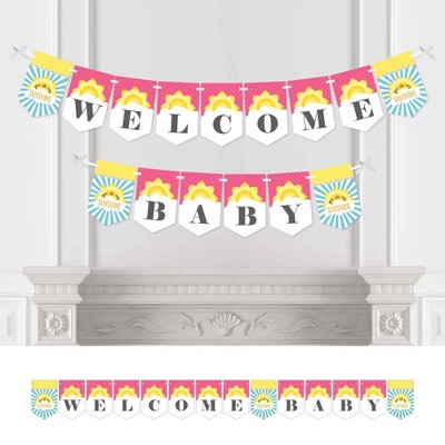 Big Dot of Happiness You are My Sunshine - Baby Shower Bunting Banner - Sunshine Party Decorations - Welcome Baby