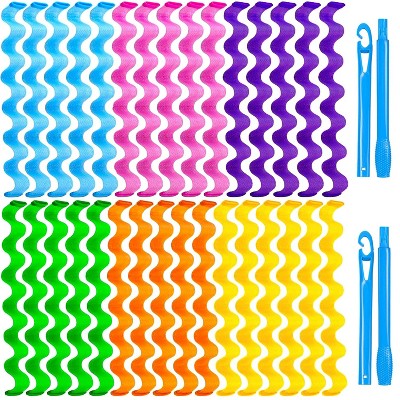 YEVYO Heatless Hair Curlers Wave Curls Styling Kit for Women Girls On Hair Care - 30 Pcs - 6 Colors