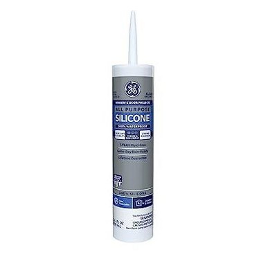 Photo 1 of (SINGLE) GE Window & Door Clear Silicone 1 Window and Door Caulk Sealant 10.1 oz 